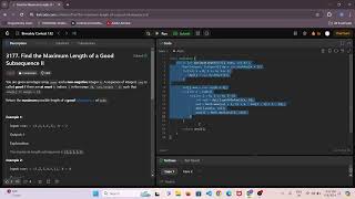 3177 Find the Maximum Length of a Good Subsequence II  leetcode  contest 132  solved  java [upl. by Natlus]