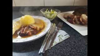 lecker Schweinebraten Rezept fettarm Krustenbraten fränkisches Schäufele Tutorial😉SoulfoodbySilke [upl. by Clifford]