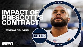 Is Dak Prescotts contract situation LIMITING the Dallas Cowboys in free agency  Get Up [upl. by Lirrehs]