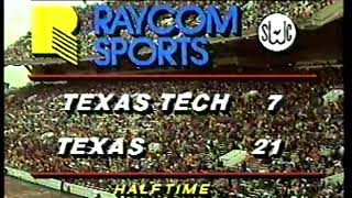 NCAA Football  1987  Raycom Halftime Show With Bud Wilkerson  Texas Longhorns Vs Texas Tech [upl. by Haidedej405]