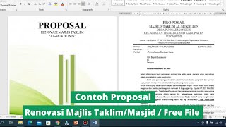 Contoh Proposal Renovasi Majlis TaklimMasjid Free File [upl. by Enilorac104]