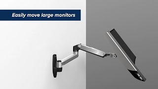 Review MOUNT PRO Dual Monitor Wall Mount for 13 to 32 Inch Computer Screens Gas Spring Wall Monitor [upl. by Minnaminnie]