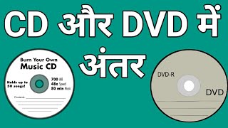 CD AUR DVD me KYA ANTAR HOTA HAI Difference or Comparison between cd and DVD in Hindi  CD vs DVD [upl. by Elnar]