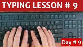 English typing lesson  9 typing free course touch typing A to z All finger use krna sekhey [upl. by Elyad]