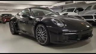 Porsche 911 Carrera 2023 in Jet Black Metallic with BlackBordeaux Red Leather Interior [upl. by Sidon504]