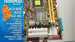 TECNOPLUS CHANNEL  PLACA MÃE ASUS P5GC MX LGA 775 FSB1333 [upl. by Nojel359]