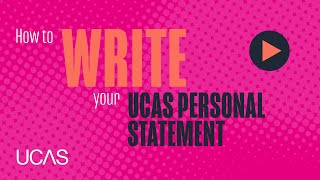 How to write your UCAS personal statement [upl. by Ajdan]