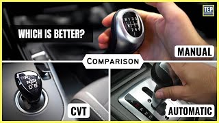 Comparing Manual Transmission with Automatic amp CVT In Detail [upl. by White]