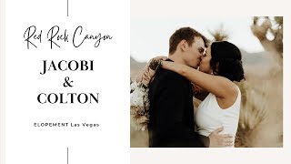 Jacobi and Coltons Las Vegas Elopement at Red Rock Canyon Overlook [upl. by Alrahc]