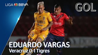 Gol de E Vargas  Veracruz 0  1 Tigres UANL  Liga BBVA MX  Apertura 2019  Jornada 14 [upl. by Ettennaej]