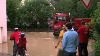 WEINGARTEN HOCHWASSER 15082011 ÜBERSCHWEMMUNG SCHERZACH [upl. by Gladwin886]