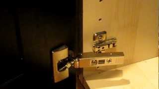 IKEA INTEGRAL Kitchen Cabinet Door Hinge How to clip and unclip and install [upl. by Chenee]