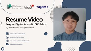 Video Resume Internship DDB Telkom Data Scientist Role  Muhammad Ferry Fernanda [upl. by Silvie769]