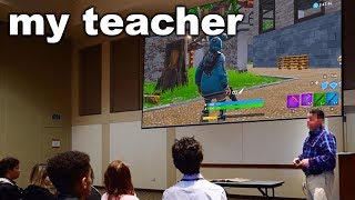 I Challenged my SCHOOL Teacher to 1v1 me on Fortnite [upl. by Marx]