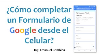 ¿Cómo Completar un Formulario de Google [upl. by Jurkoic725]