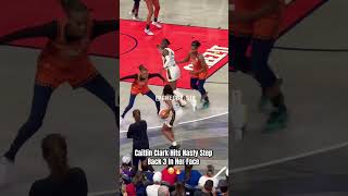 Caitlin Clark hits FILTHY step back 3 in defenders face caitlinclark basketball wnba [upl. by Lavinie]