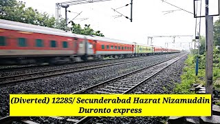 12285 Duronto express  Secunderabad to Hazrat Nizamuddin  Diverted via SCWADIDDMMRET [upl. by Dickerson]