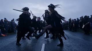 Beltane Border Morris dancing Vixana at Haytor or Dartmoor on 1st May 2024 [upl. by Sidwohl]