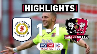 HIGHLIGHTS Crewe Alexandra 1 Exeter City 1 51019 EFL Sky Bet League Two [upl. by Lavern236]