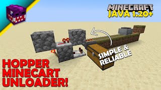 Minecraft MINECART UNLOADER  Tutorial  JAVA 120 [upl. by Baruch]