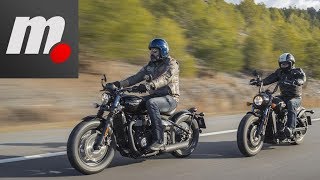 Indian Scout Bobber vs Triumph Bonneville Bobber Black  Comparativo  Review en español  motosnet [upl. by Pantia49]