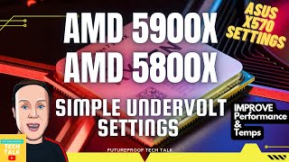 Ryzen 5900x 5800x Simple Overclock and Undervolt Bios Settings [upl. by Rednave]