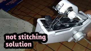 Handheld Sewing Machine Not Stitching Easy Solution [upl. by Adroj592]