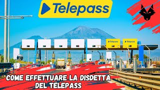 Come effettuare la disdetta del Telepass 2024 [upl. by Etz169]