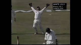 Andrew flintoff bowling 1998 vs Hampshire [upl. by Wootten]