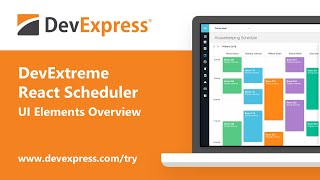 DevExtreme React Scheduler UI Overview [upl. by Esiouqrut]