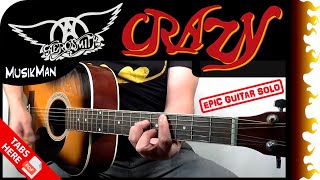 CRAZY 😵  Aerosmith  GUITAR Cover  MusikMan N°181 [upl. by Grochow]