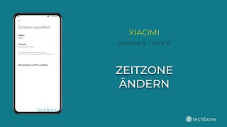 Zeitzone ändern  Xiaomi Android 12  MIUI 13 [upl. by Araec]