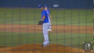 Travis Henke  RHP  Auburn Doubledays 09012012 at Mahoning Valley [upl. by Lasley]