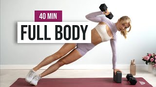 40 MIN KILLER STRENGTH  Full Body Workout with Weights [upl. by Gerita]