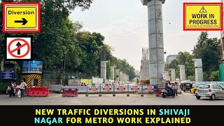 Pune Metro Vlog 336  New Traffic Diversions In Shivajinagar For Metro Work Explained [upl. by Eimarej194]