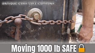 HOW TO MOVE 1000 LB ANTIQUE SAFE  CARY SAFE COMPANY [upl. by Freytag]