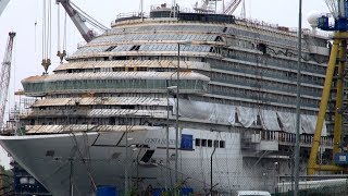 NEW  Costa Diadema under Construction Fincantieri Shipyard Marghera  Venice in Italy [upl. by Naesal]