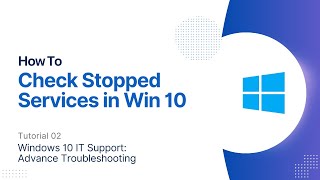 How To Check Stopped Services  Windows 10 Advanced Troubleshooting [upl. by Diane635]