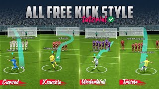 All Types of Free Kick in eFootball 2025 Mobile  Tutorial [upl. by Eibo905]