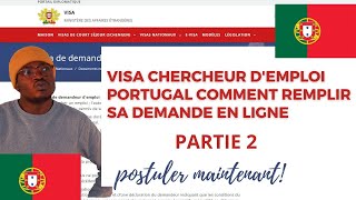 REMPLIR SA DEMANDE EN LIGNE PORTUGAL ET RENDEZVOUS AMBASSADE  Portugal 🇵🇹 [upl. by Bonner]