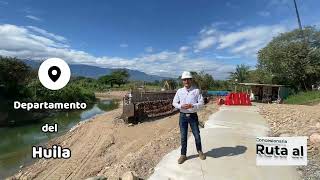 Así avanza en la construcción del nuevo puente en el sector El Arenoso de la unidad funcional 1 [upl. by Eimas]