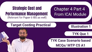 Target Costing Practical Questions  SPOM Set B SCPM Chapter 4 TYK Que 1 and MCQs  Part 4 [upl. by Carrick]