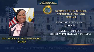 07292024  Committee on Budget Appropriations and Finance [upl. by Lleznov]