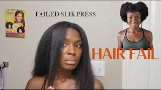 straightening my 4a 4b 4c high porosity natural hair fail [upl. by Laven859]