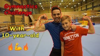 Gymnastics Challenge with 10YEAROLD [upl. by Gatian]