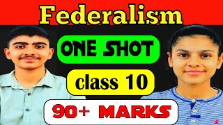 Federalism Class 10 cbse ONE SHOT important notes [upl. by Mclaurin]