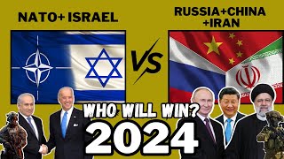 NATO Israel vs Russia China and Iran military power 2024 [upl. by Drape650]