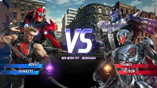 Nova y Hawkeye Vs Thanos y Ultron Marvel Vs Capcom INFINITE [upl. by Chyou431]