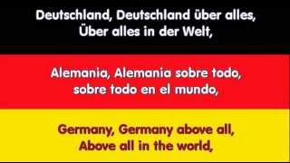 anthem german himno alemania german español english lyrics FULL [upl. by Ayanat]