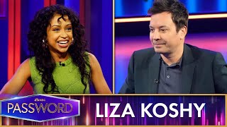 Jimmy Fallon Shoots the Moon with Liza Koshy  Password Starring Jimmy Fallon [upl. by Ellynad]